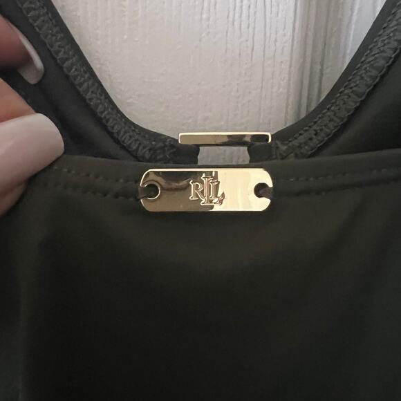 Lauren Ralph Lauren Green One-Piece Swimsuit – Size 14 – Logo Detail - Picture 4 of 6